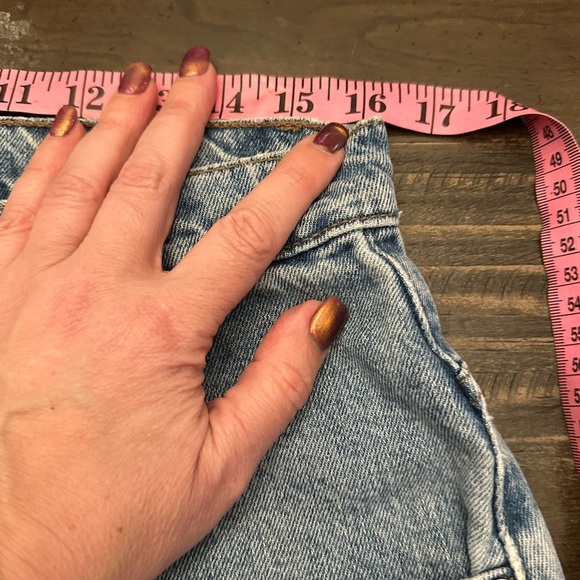 Women's Distressed Denim Shorts - Blue by Silver Tab - Picture 6 of 10